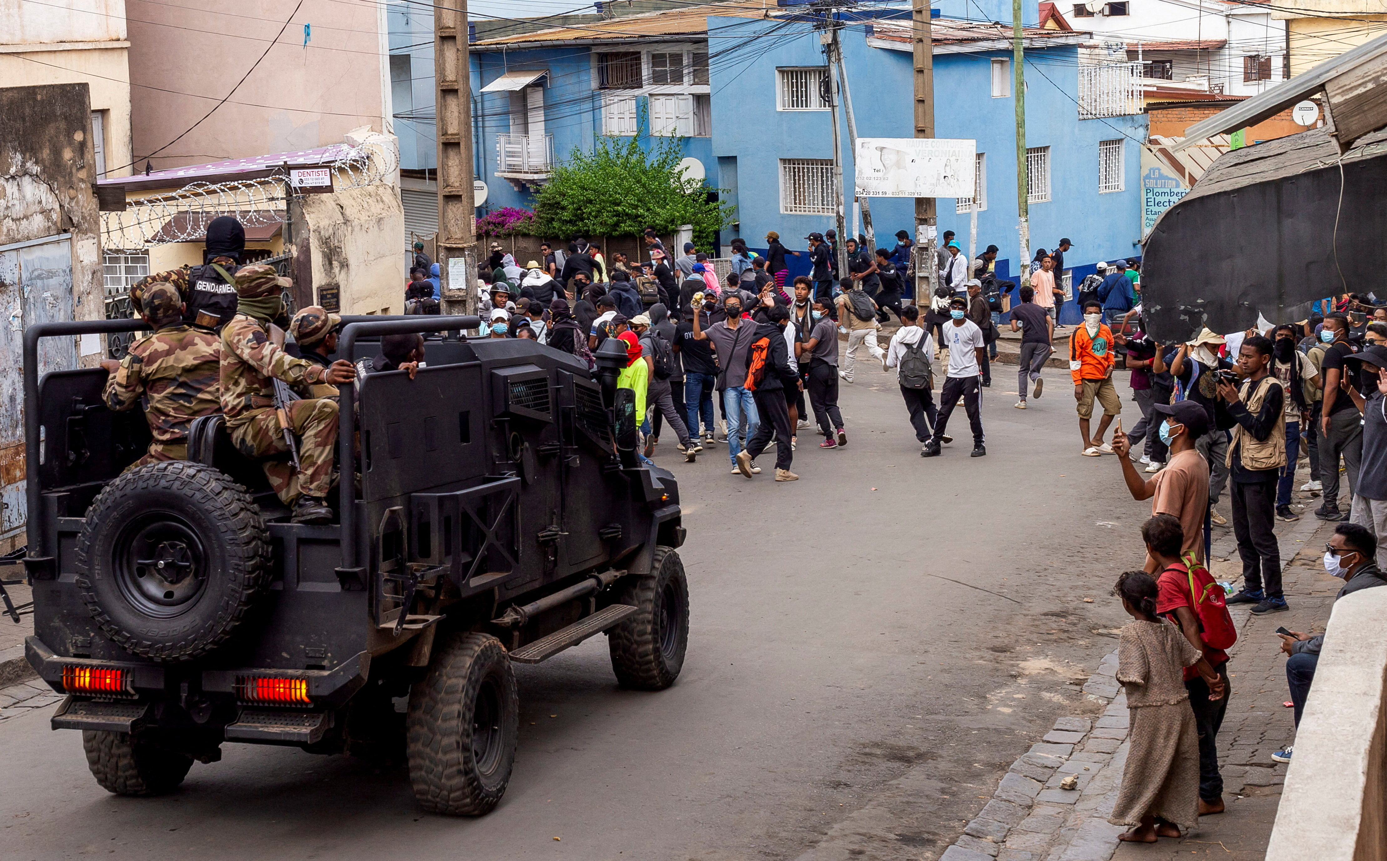 Demonstration against frequent power outages and water shortages in Antananarivo