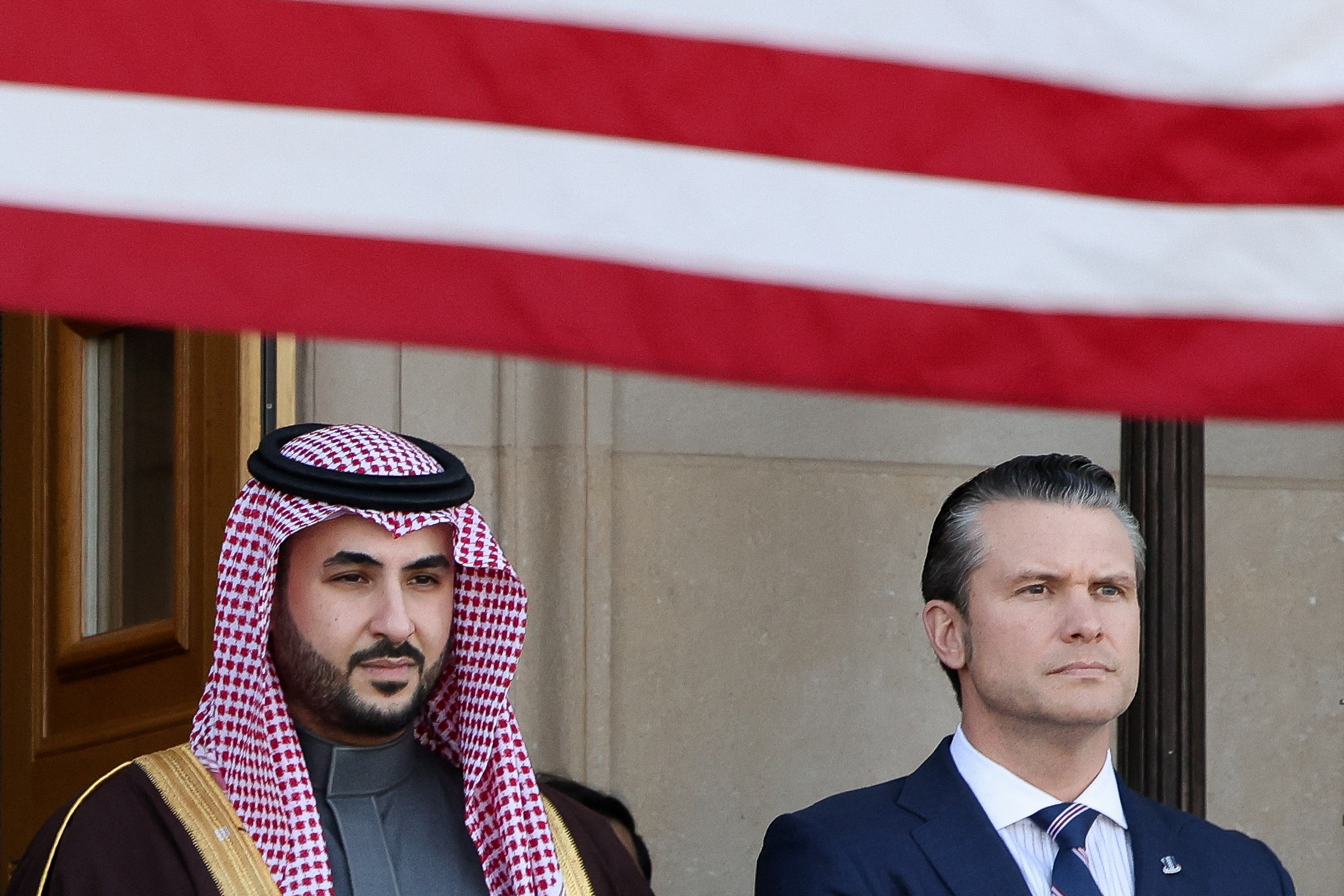 U.S. Defense Secretary Pete Hegseth meets with Saudi Defense Minister Prince Khalid bin Salman, in Washington