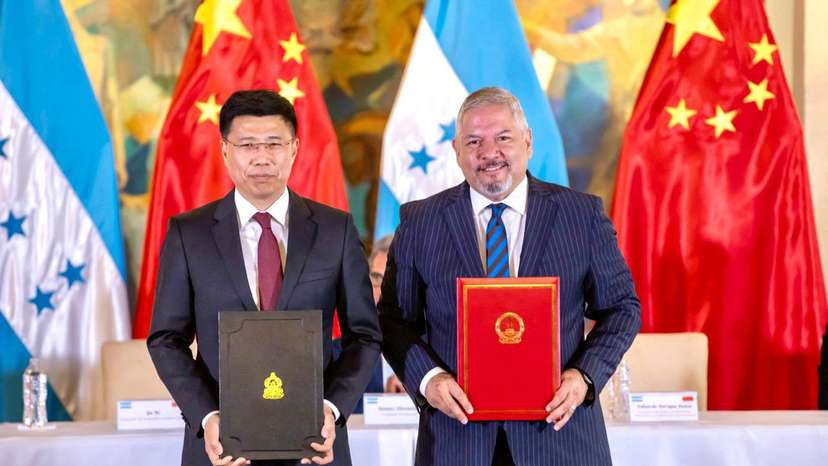 Honduras and China set $275 million cooperation agreement, according to Honduran government, in Tegucigalpa