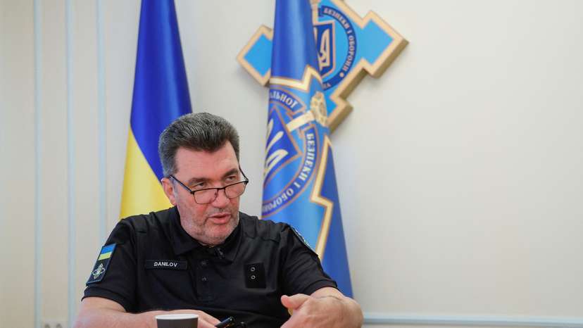 Secretary of Ukraine's National Security and Defence Council Danilov speaks during an interview with Reuters in Kyiv