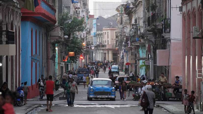 FILE PHOTO: People walk in downtown Havana