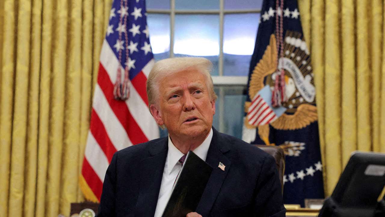 FILE PHOTO: U.S. President Donald Trump at the Oval Office in Washington