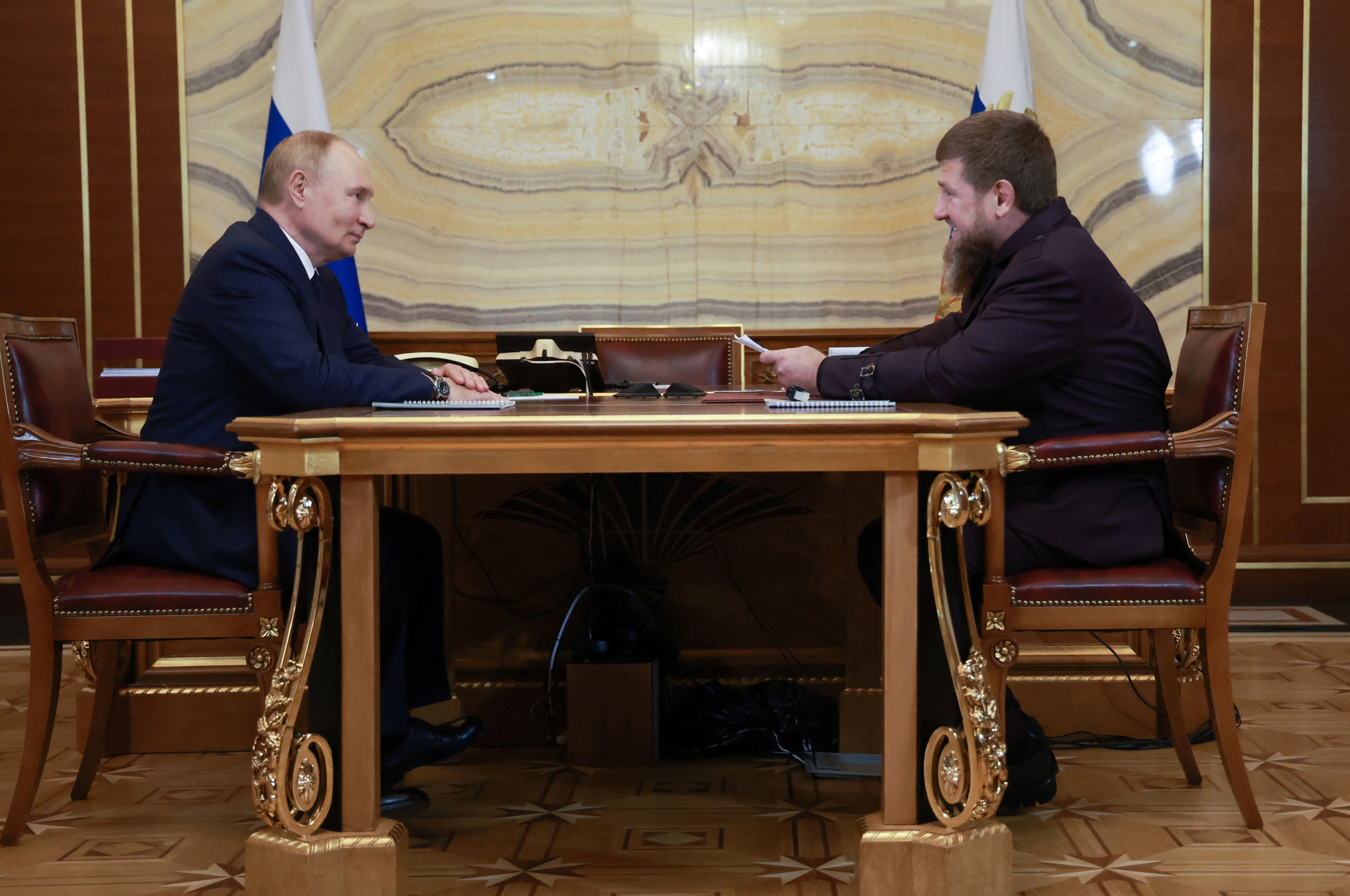 Russia's President Putin visits Chechnya