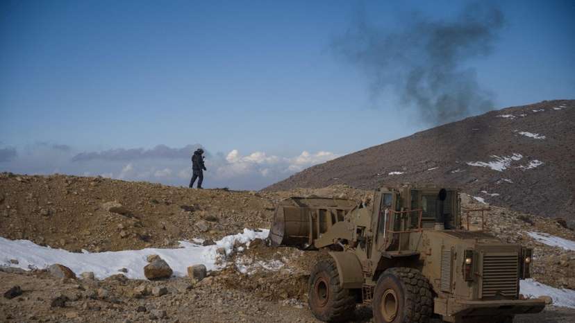Israeli forces operate at a location given as Mount Hermon region