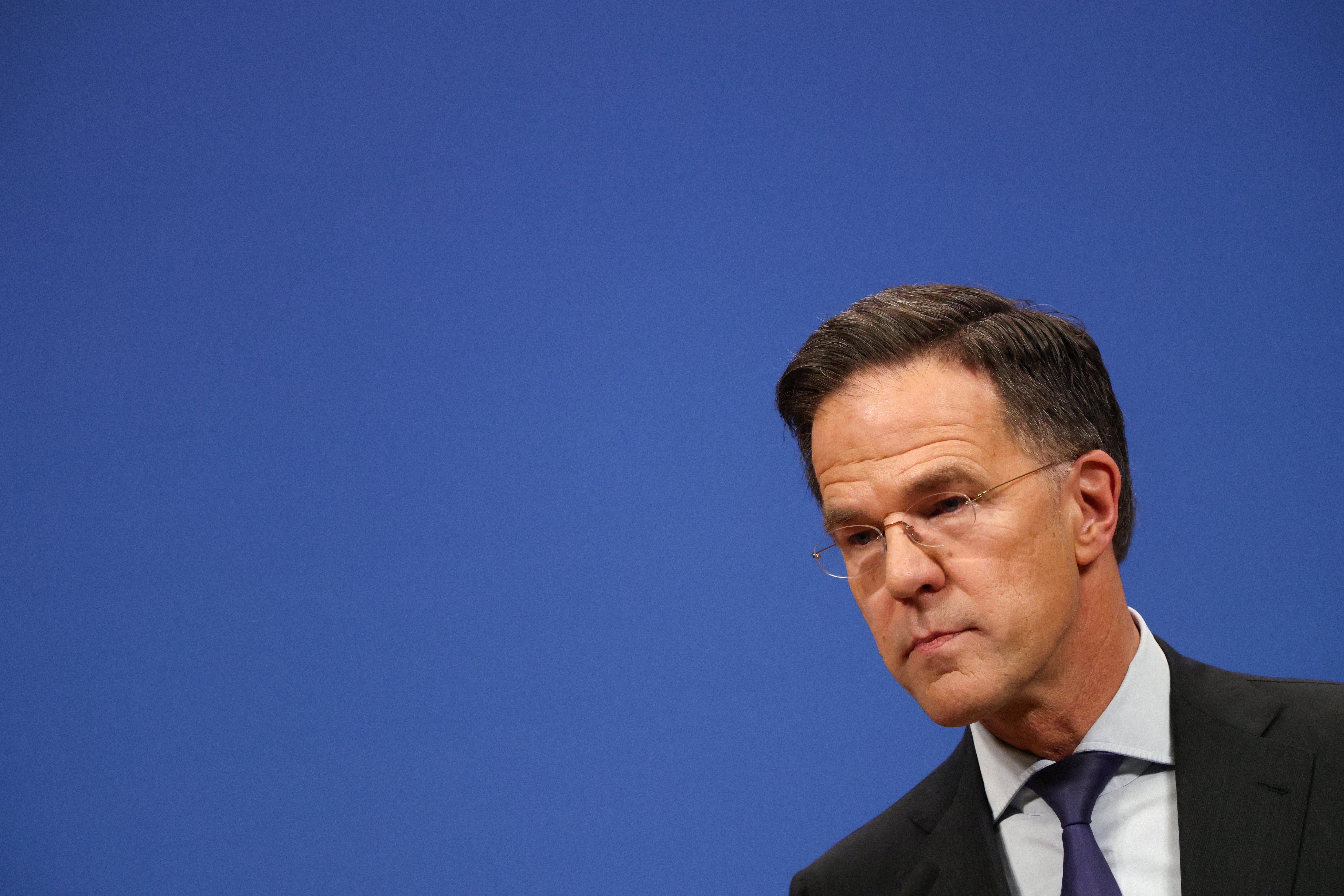 NATO Secretary General Rutte holds a press conference at the Alliance headquarters in Brussels