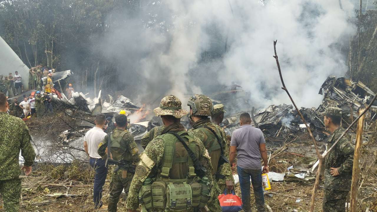Colombian military plane crashes after takeoff
