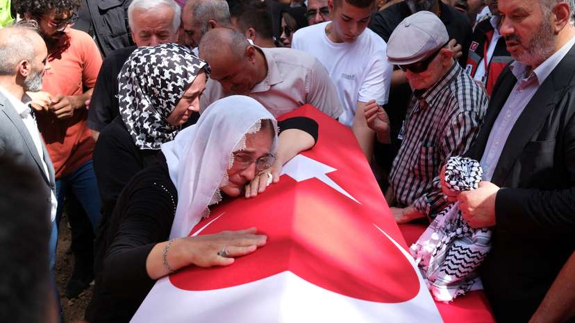 Funeral ceremony of Turkish-American activist Aysenur Ezgi Eygi in Didim