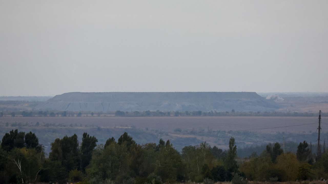 A view shows the area of Avdiivka