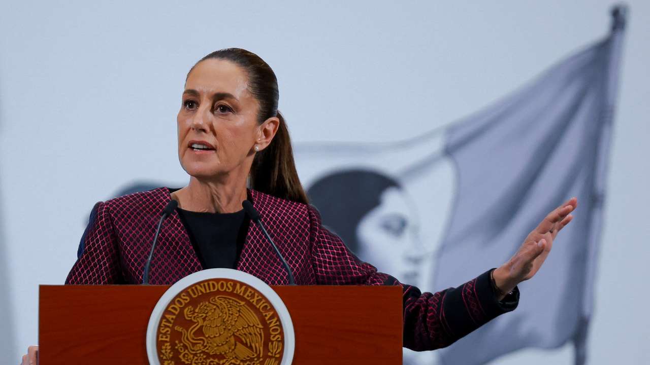 Mexico's President Claudia Sheinbaum addresses the media in Mexico City