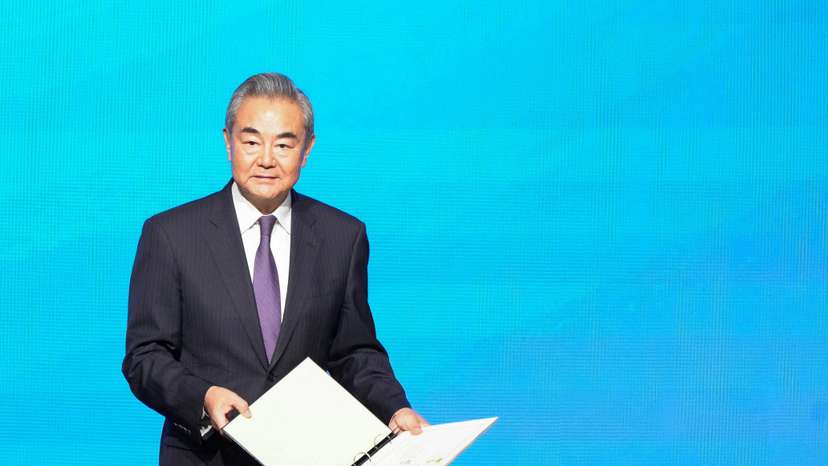 Chinese Foreign Minister Wang Yi attends the signing ceremony of the Convention on the Establishment of The International Organization for Mediation (IOMed) in Hong Kong