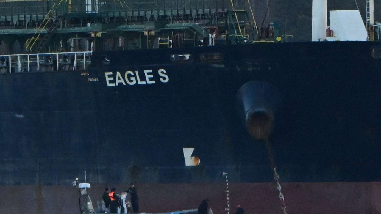 Seized oil tanker Eagle S in Porvoo