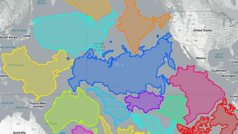 How the Pacific Ocean outsizes all the continents combined