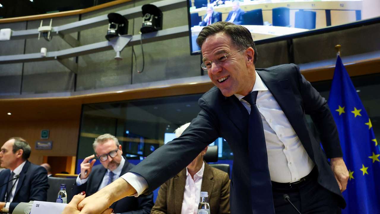 NATO's Rutte speaks at the European Parliament in Brussels