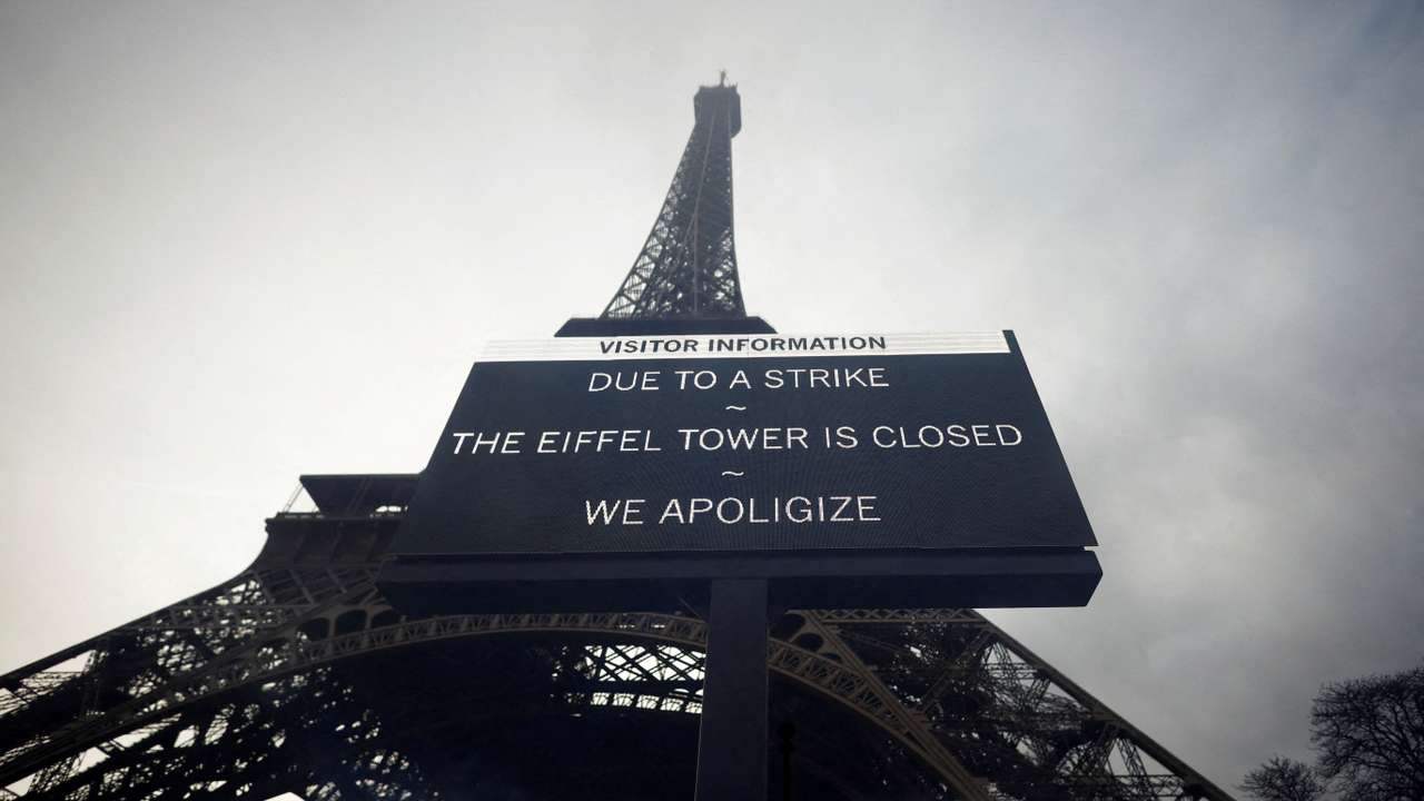 FILE PHOTO: Eiffel Tower shut due to workers' strike