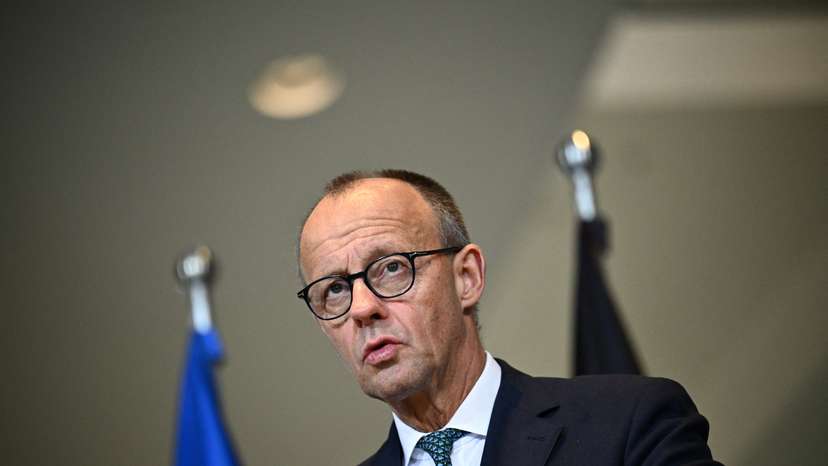 German Chancellor Merz receives Estonia's Prime Minister Michal with military honours in Berlin