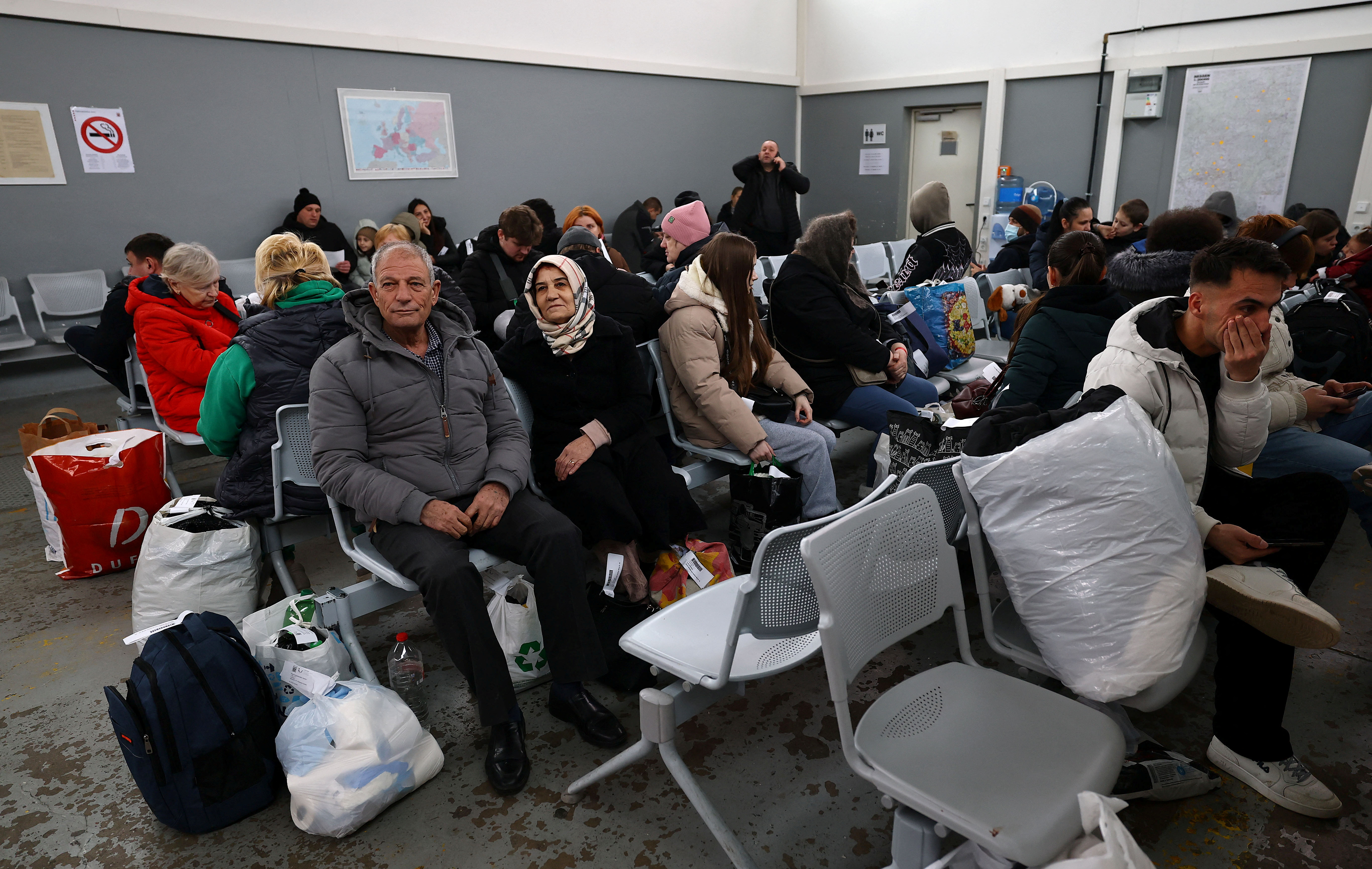 rRefugees live at the central welcome center for refugees in Giessen