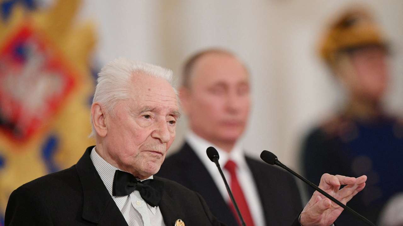 FILE PHOTO: Russian choreographer Grigorovich speaks during the State Prize awards ceremony marking the Day of Russia at the Kremlin in Moscow