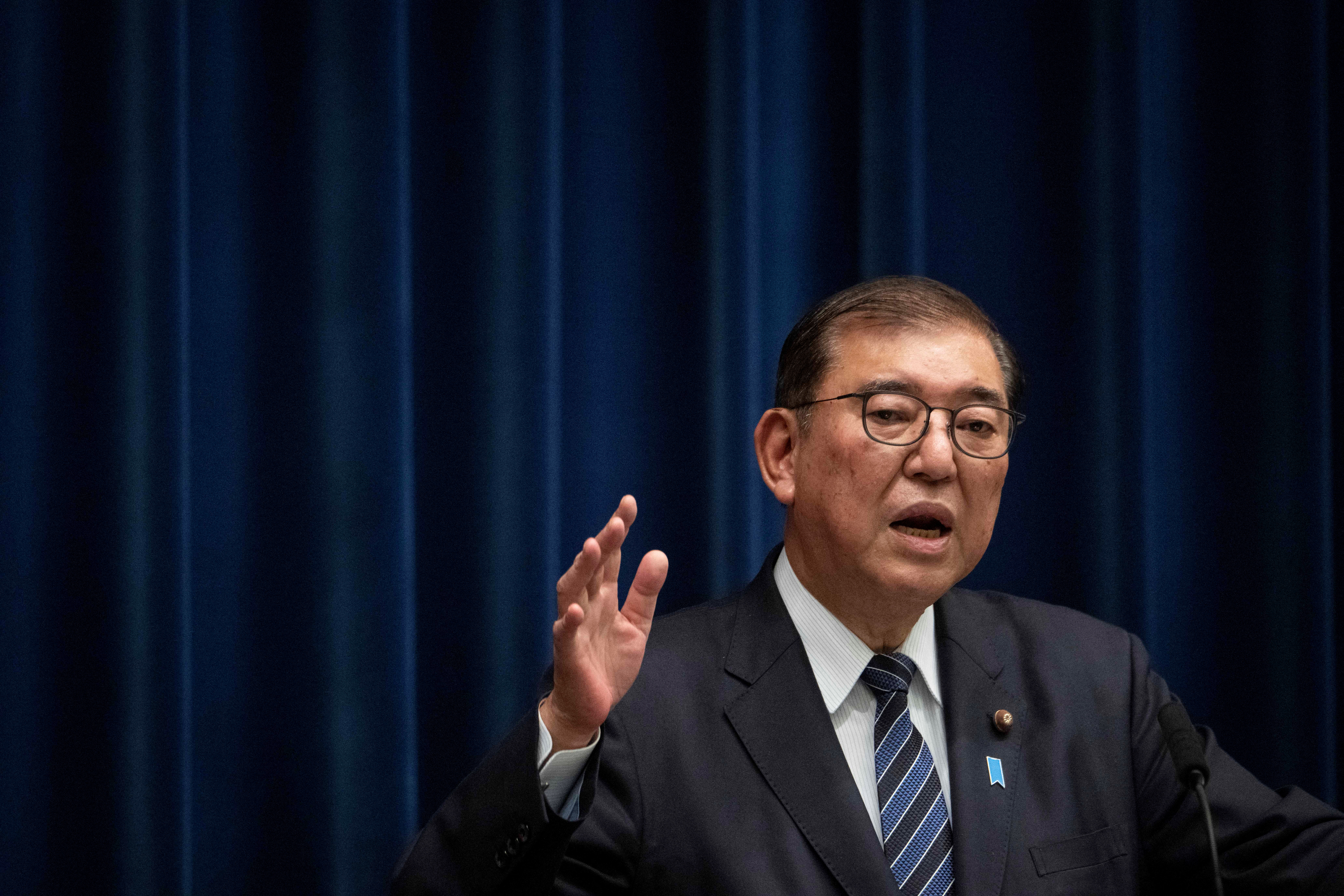 Japan's Prime Minister Shigeru Ishiba holds press conference in Tokyo