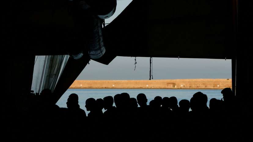 FILE PHOTO: MSF migrant rescue ship Geo Barents arrives in Livorno port with migrants