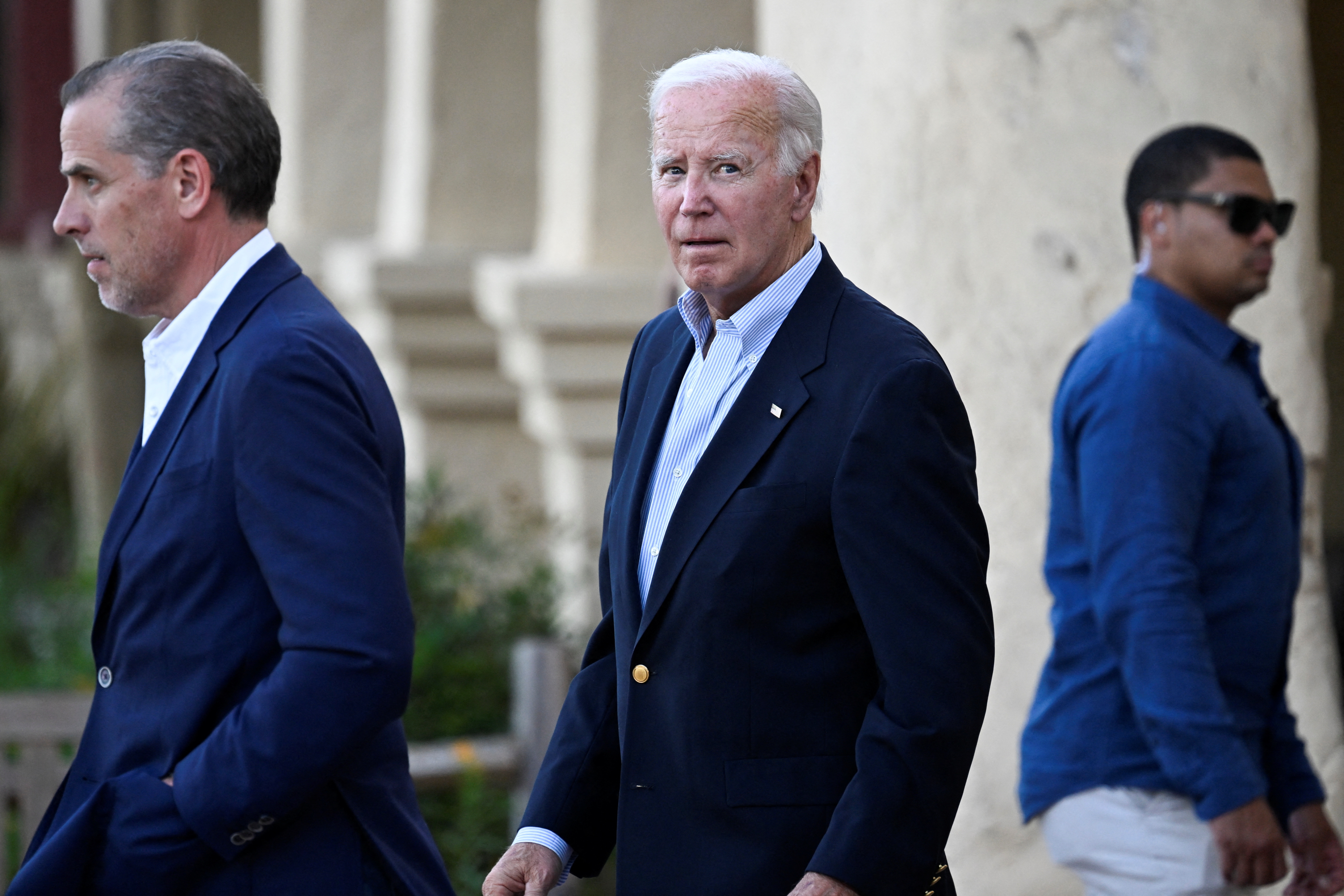 U.S. President Biden attends mass at Old Mission Santa Ines Catholic Church. in Solvang
