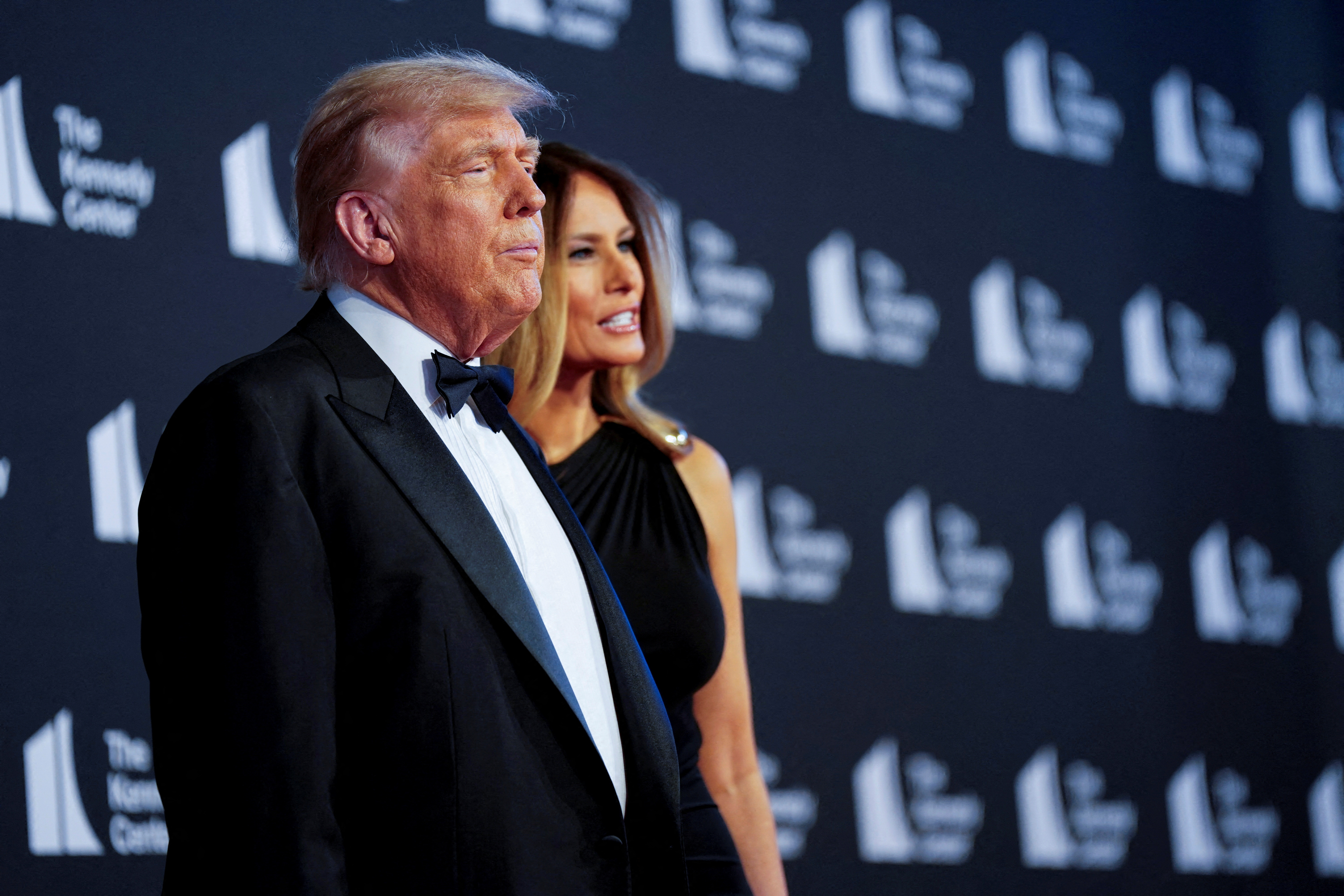 U.S. President Trump attends "Les Miserables" opening night at the Kennedy Center in Washington