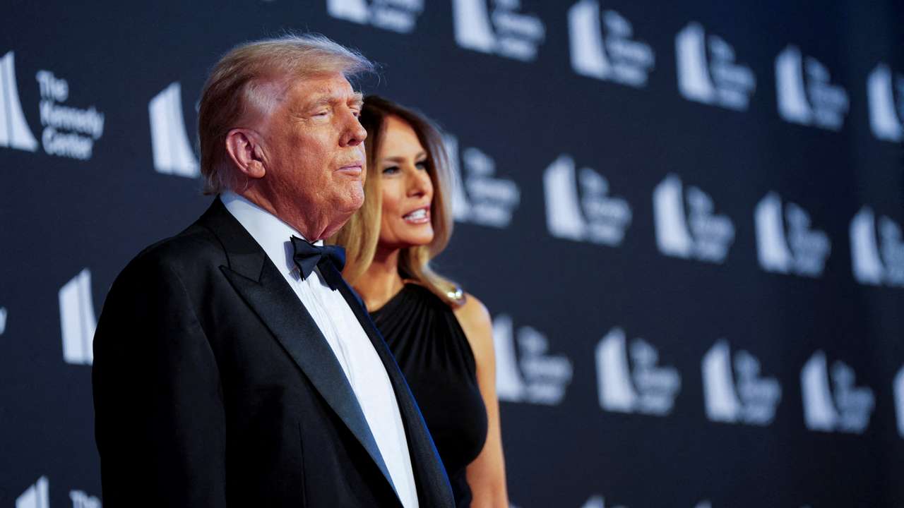 U.S. President Trump attends "Les Miserables" opening night at the Kennedy Center in Washington
