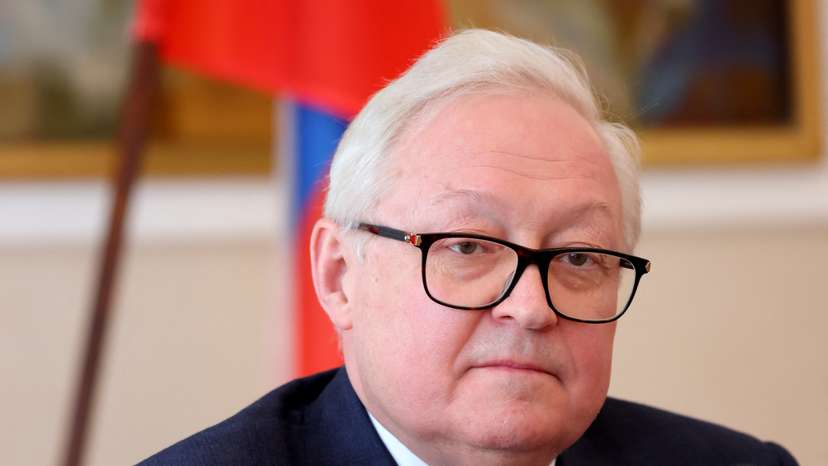 Russian Deputy Foreign Minister Ryabkov attends a news conference in Geneva
