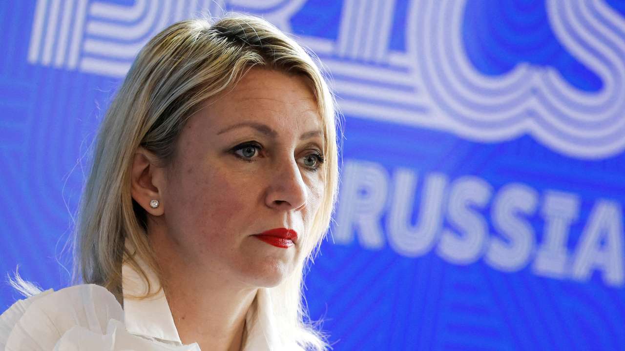 FILE PHOTO: Spokeswoman of Russian Foreign Ministry Maria Zakharova attends a press conference in Nizhny Novgorod