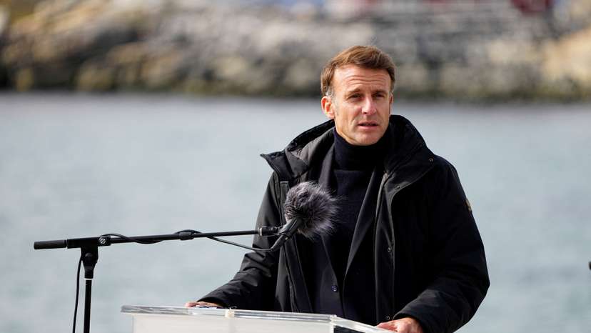 French President Emmanuel Macron visits Greenland