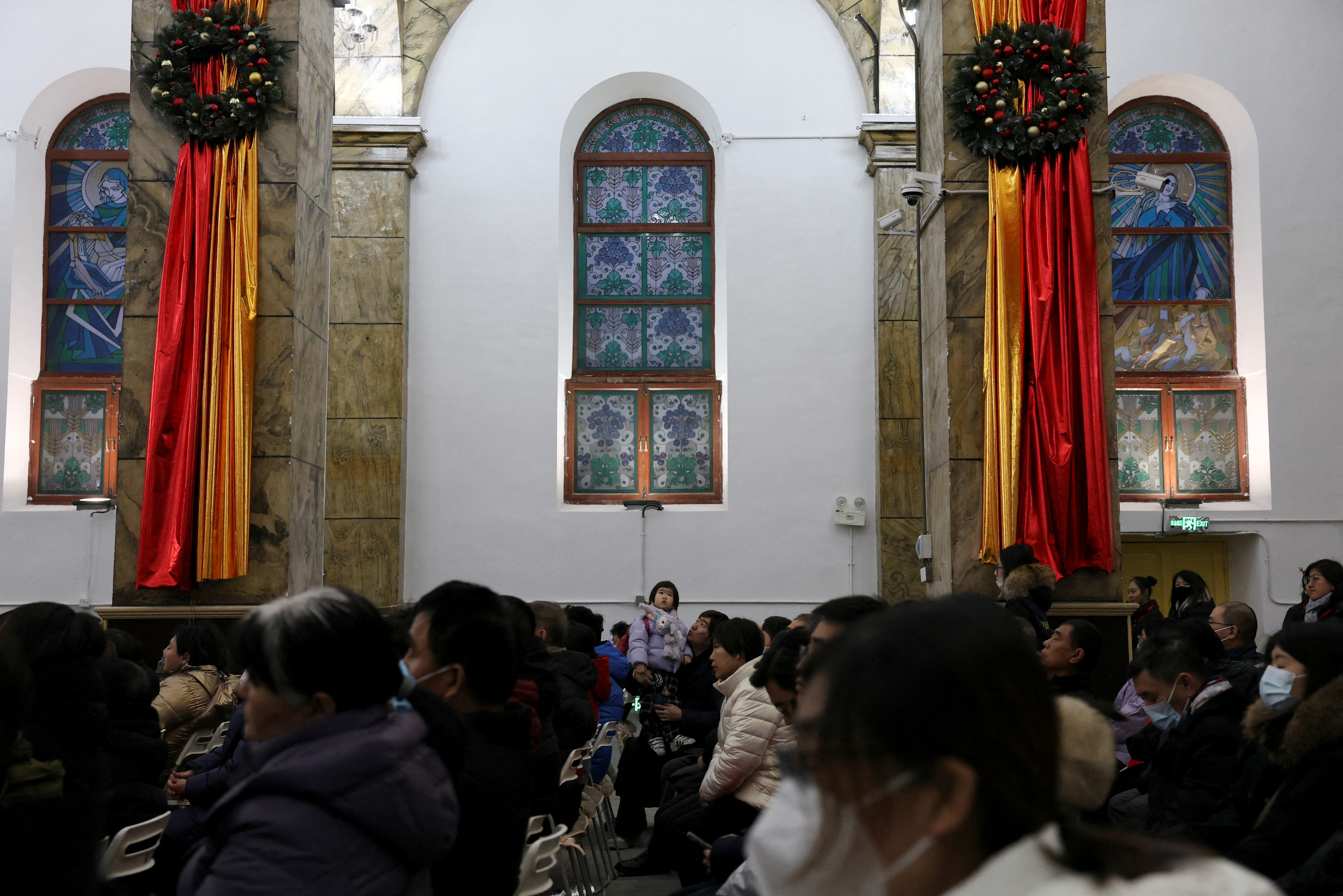 FILE PHOTO: Christmas Eve mass at Catholic church in Beijing