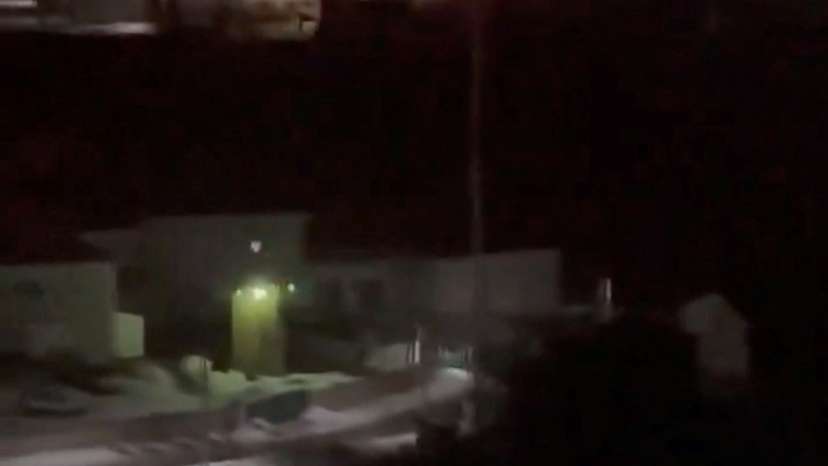 A fire breaks out following a Ukrainian drone strike at an oil depot in Oryol
