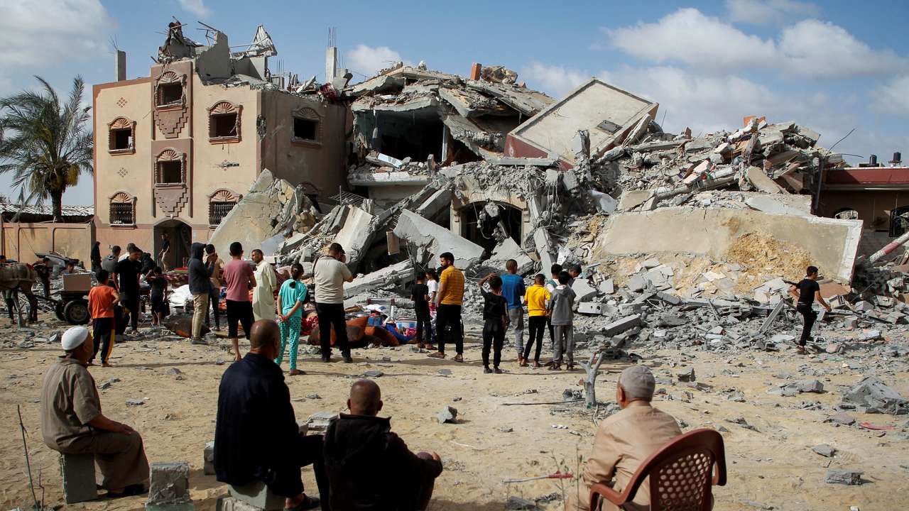 Israeli strike on a house in Rafah, in the southern Gaza Strip