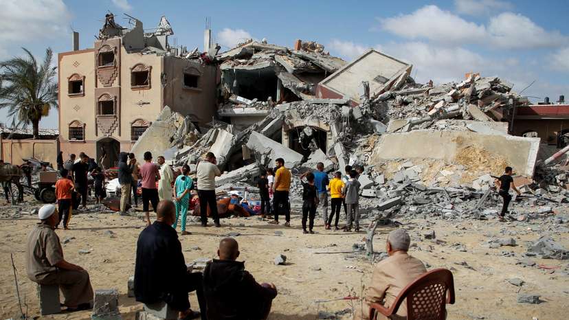 Israeli strike on a house in Rafah, in the southern Gaza Strip