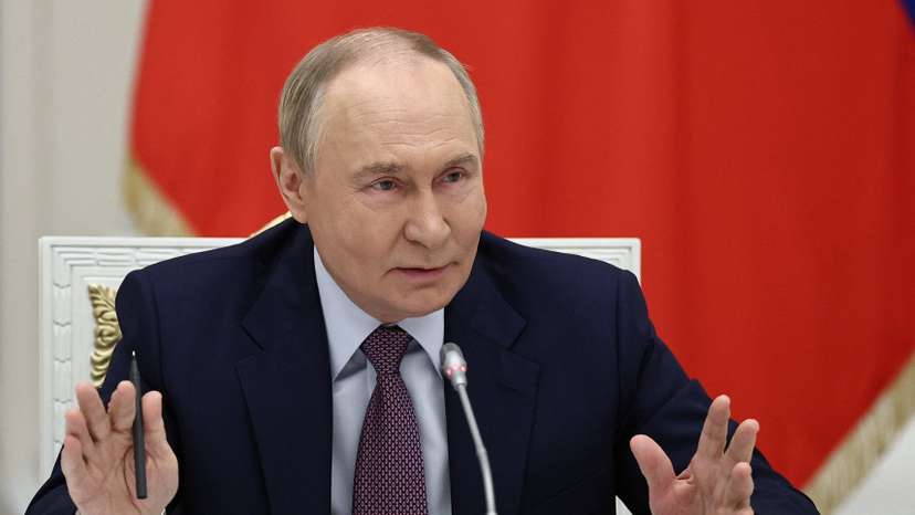 Russian President Putin chairs a meeting in Moscow