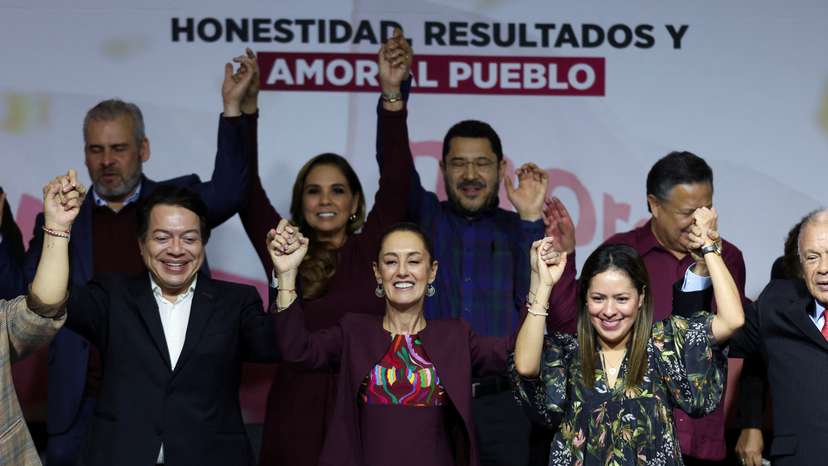 Registration of Claudia Sheinbaum of MORENA party as presidential candidate for 2024, in Mexico City