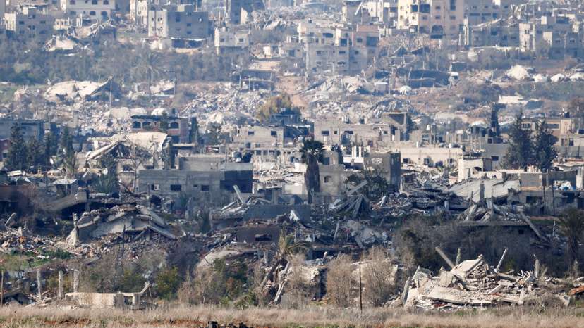 An Israeli tank stands inside Gaza, amid a ceasefire between Israel and Hamas