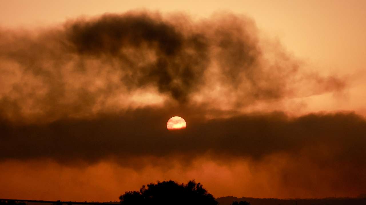 Smoke rises from northern Gaza Strip