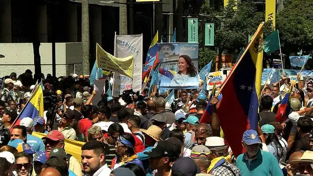 Venezuelans March Two Years
After Disputed Presidential Election