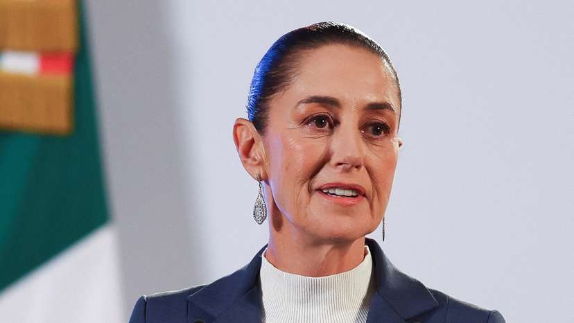 FILE PHOTO: Mexico's President Claudia Sheinbaum holds her first press conference in Mexico City