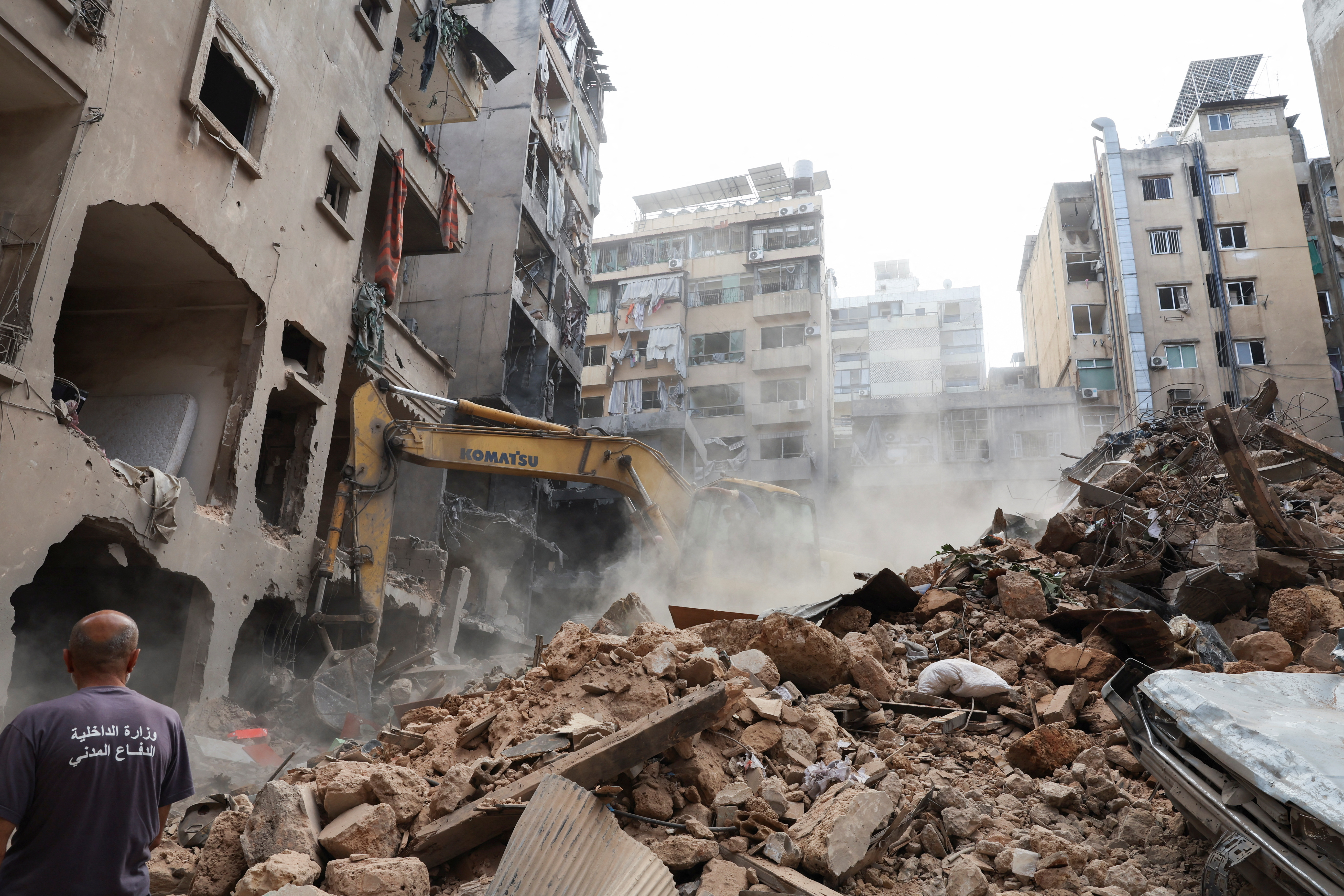 Aftermath of an Israeli strike in Beirut