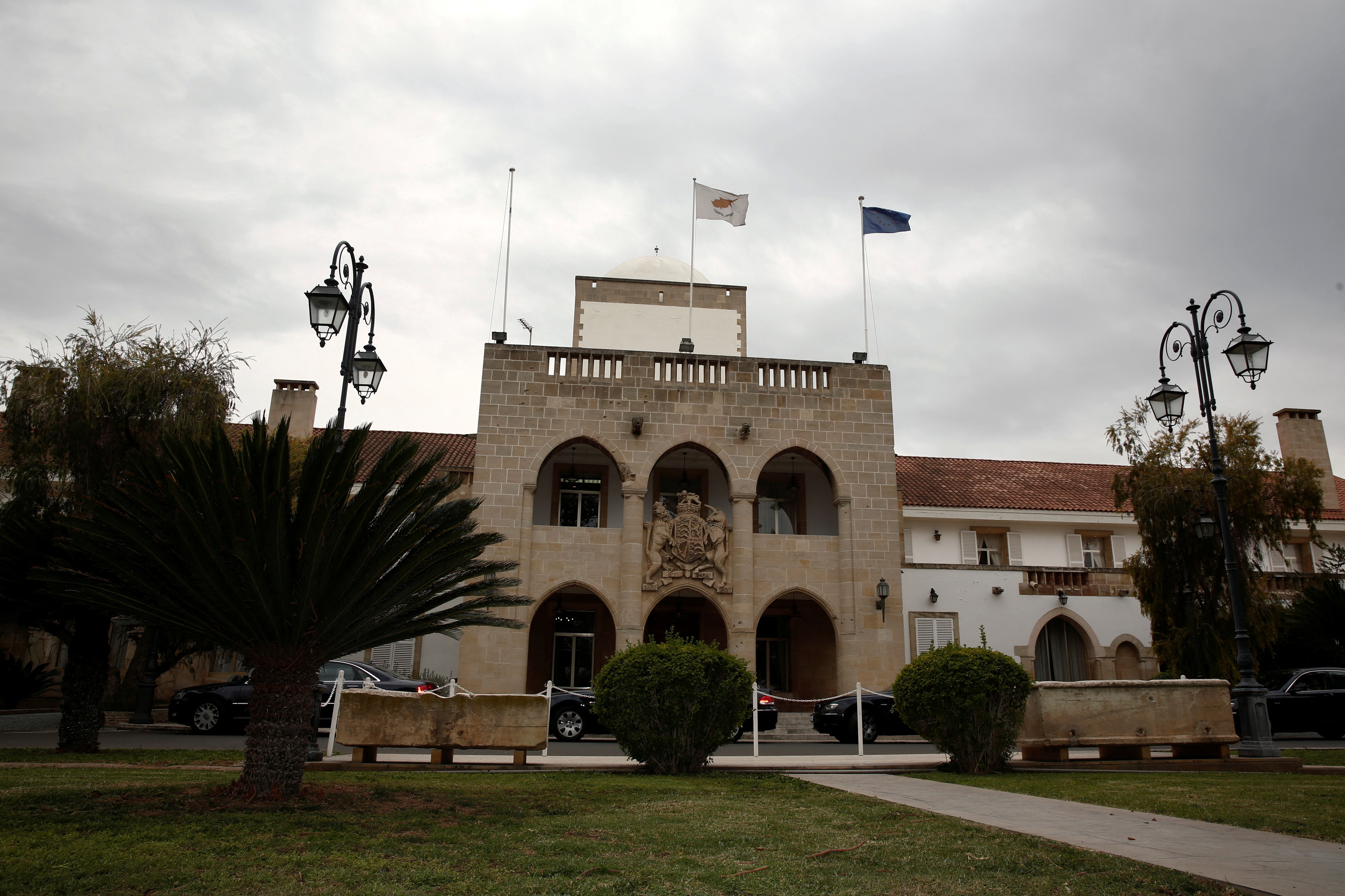 FILE PHOTO: General view of the Presidential Palace in Nicosia