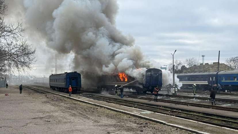 Aftermath of a Russian drone attack in Mykolaiv region
