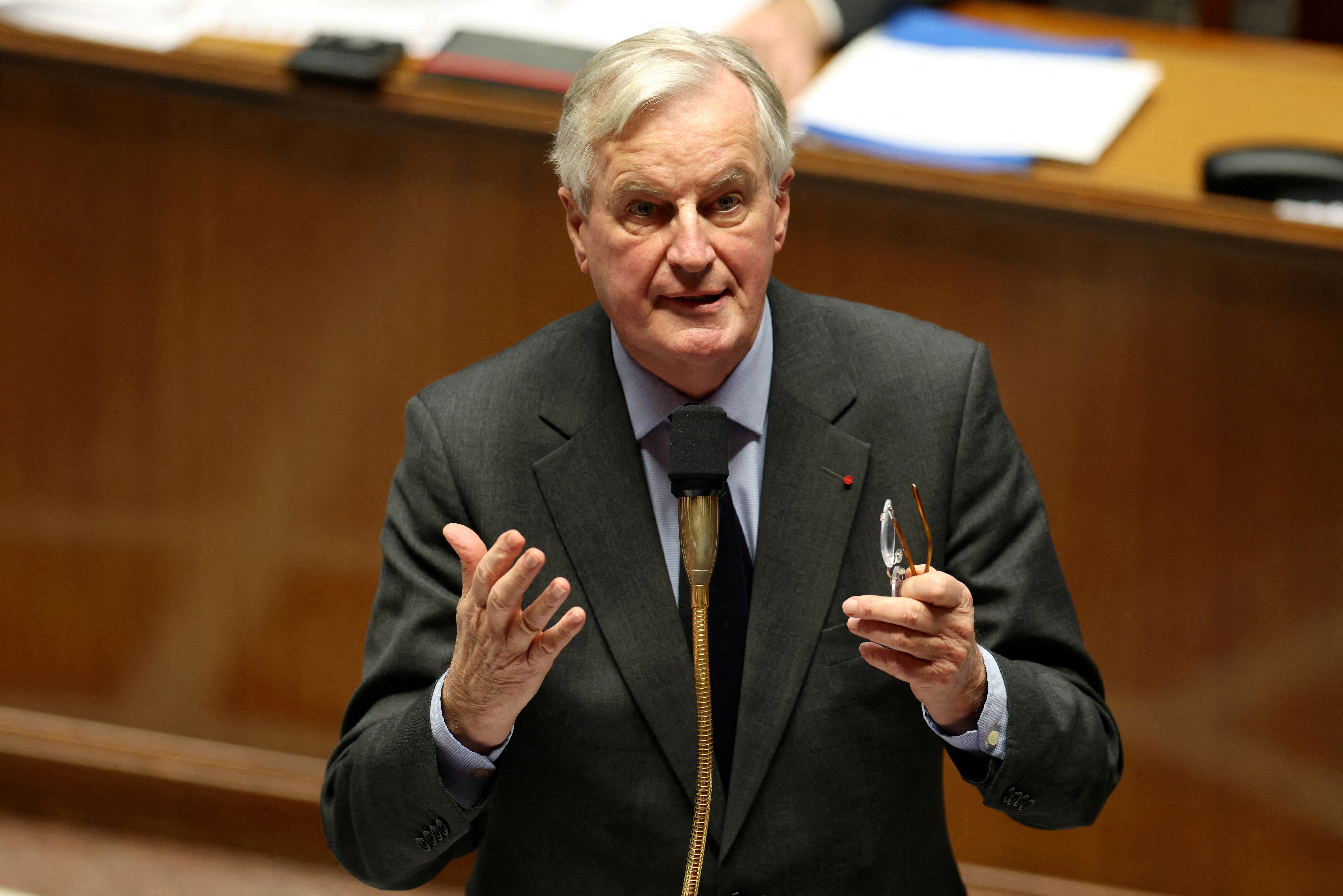 FILE PHOTO: Questions to the government session at the National Assembly in Paris