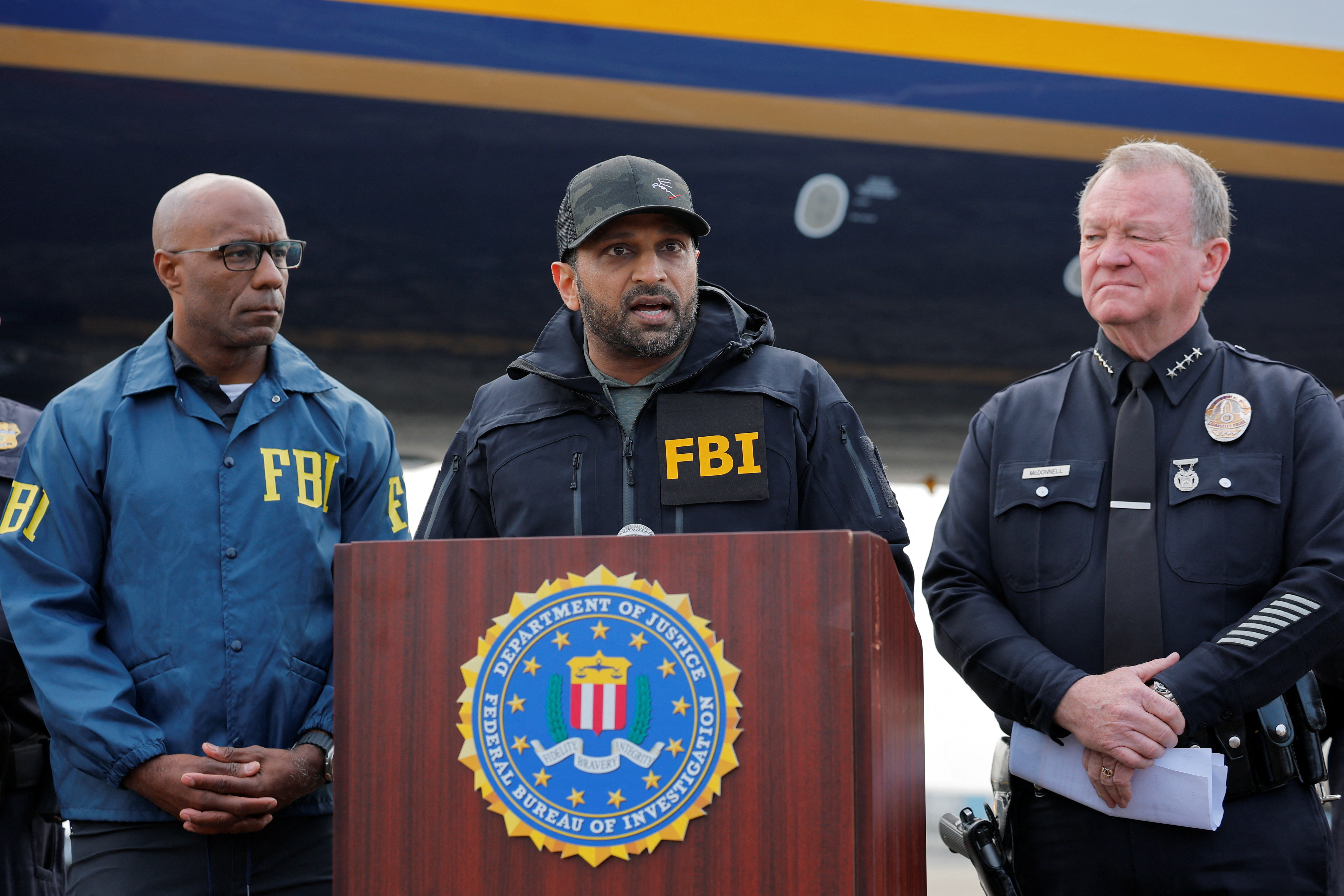 FBI Director Patel announces the apprehension of former Canadian Olympic snowboarder Ryan Wedding