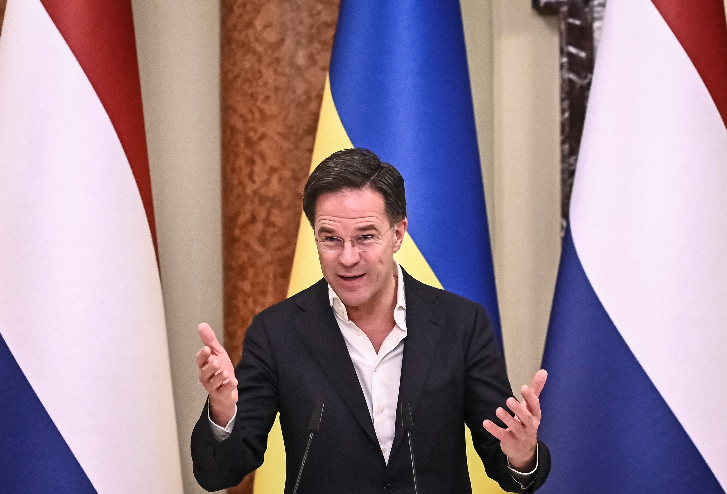 FILE PHOTO: Netherlands' Prime Minister Mark Rutte visits in Kyiv