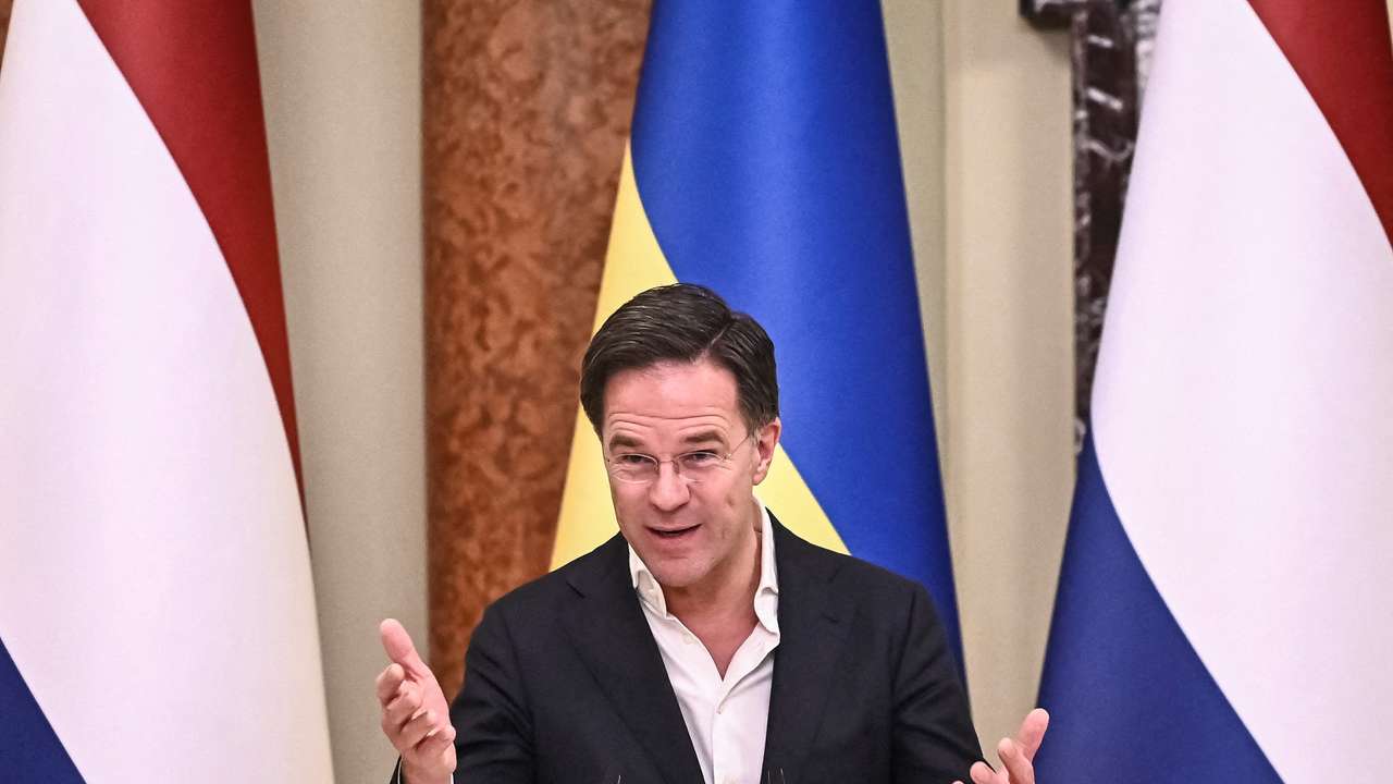 FILE PHOTO: Netherlands' Prime Minister Mark Rutte visits in Kyiv