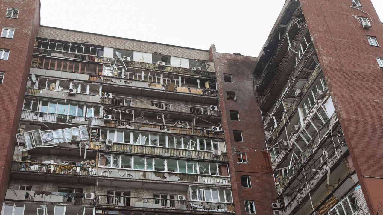 Aftermath of a Russian drone attack in Dnipro