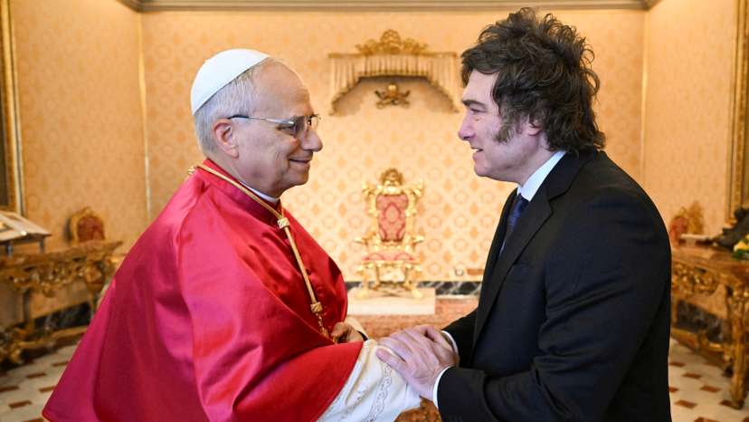 Pope Leo meets with Argentina's President Milei at the Vatican