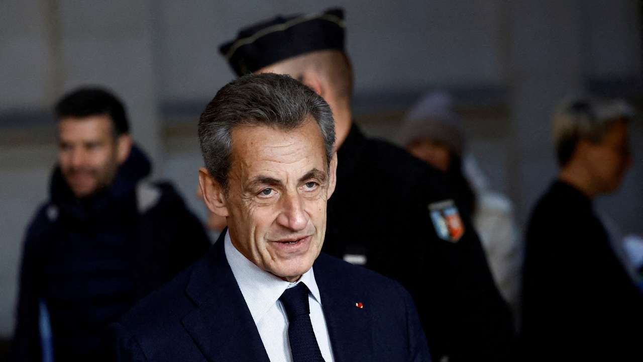 FILE PHOTO: Appeal trial of former French president Sarkozy on corruption charges at Paris court