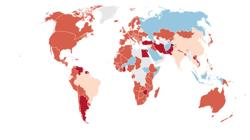 Food inflation heat map